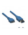 Techly Kabel USB 3.0 SuperSpeed, A męski na micro-B męski, 1 m, niebieski - nr 3