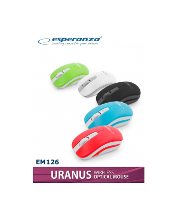 ESPERANZA EM126WB Bezprzewodowa Mysz Optyczna USB|NANO Odbiornik 2,4 GHz|URANUS
