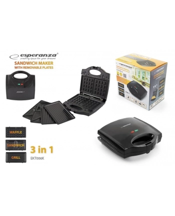 Opiekacz Esperanza EKT006K (700W Czarny)