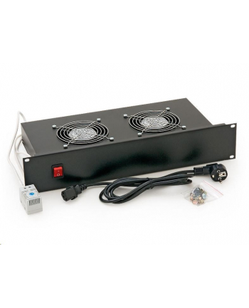 Triton panel wentylacyjny 19   1U   na 2 wentylatory RAB-CH-X01-A1 kolor czarny