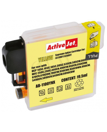 ActiveJet AB-1100Y tusz yellow do drukarki Brother (zamiennik LC1100Y  LC980Y)