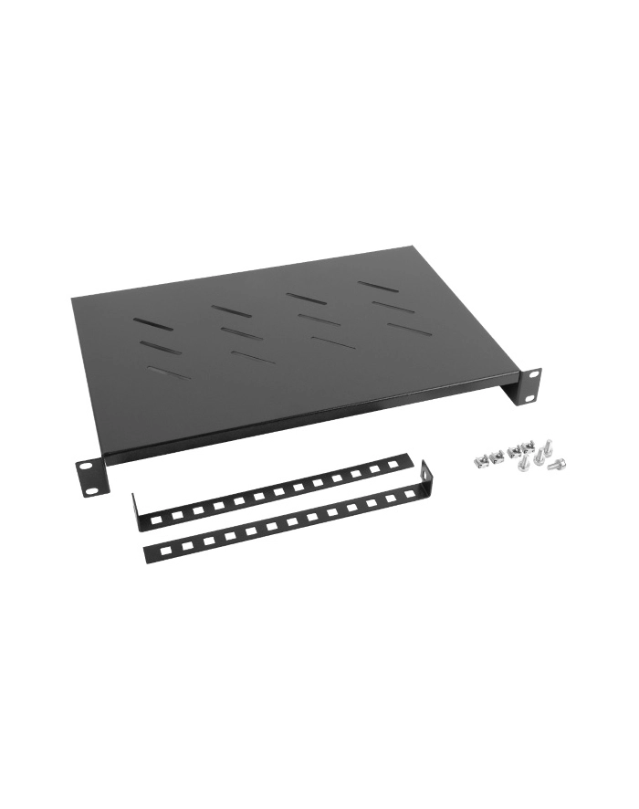 Power Walker Lanberg półka do szaf 19'' 600mm, 1U/483x300mm (udźwig do 25kg) czarna główny