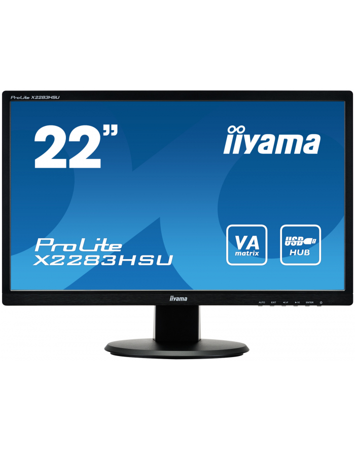21,5 IIyama PL X2283HSU-B1DP, 5ms,VGA,DVI,DP,Speaker główny