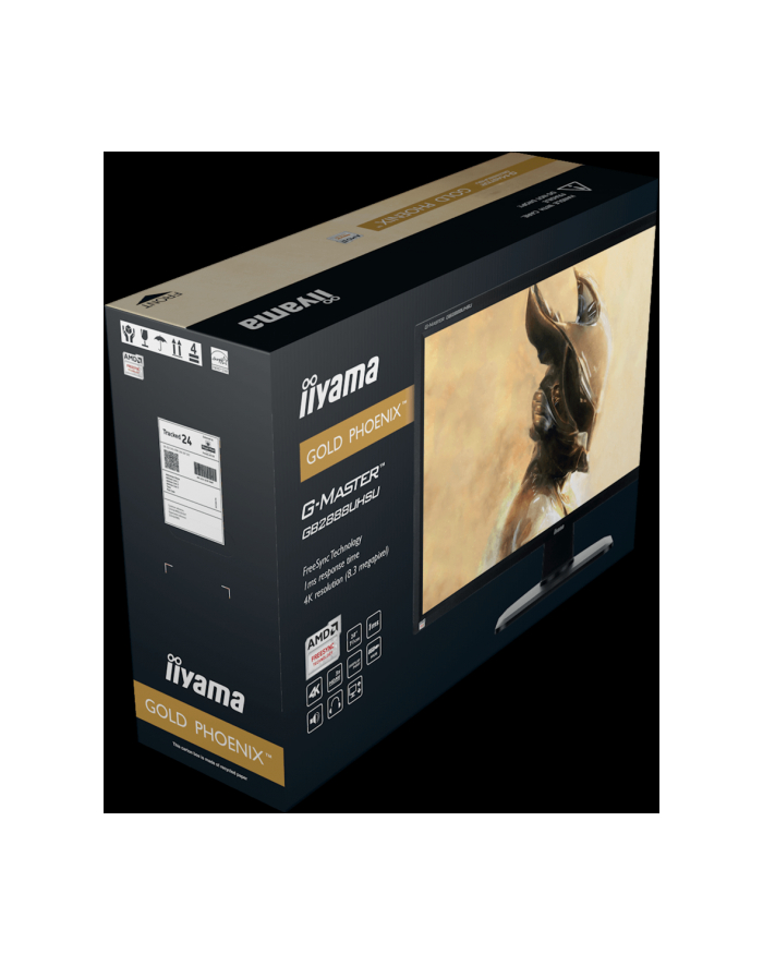 Monitor 24 IIyama Gaming 4K GB2888UHSU-B1 1ms,HDMI/MHL,DP,Głośniki główny