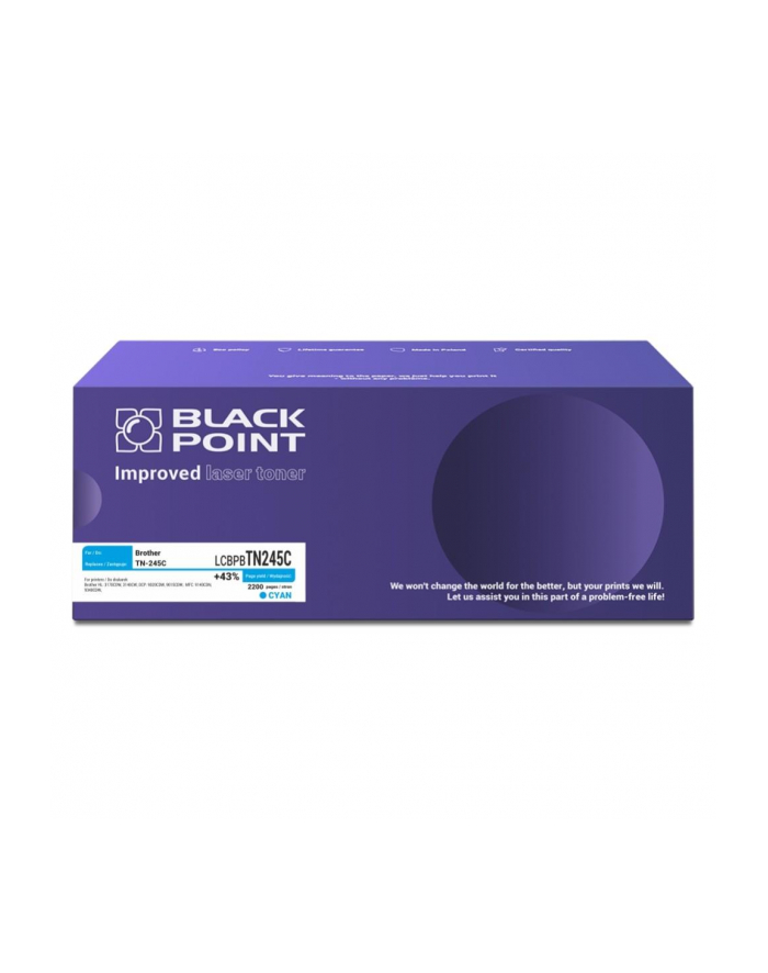 Toner Black Point LCBPBTN245C | cyan | 2200 str. | Brother TN-245C główny
