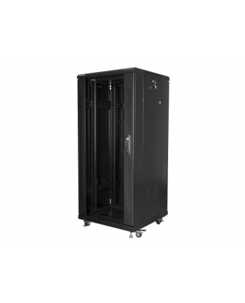 Lanberg szafa instalacyjna stojąca 19'' 27U/600x600mm czarna (drzwi szklane)