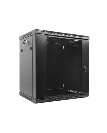 Lanberg szafa instalacyjna wisząca 19'' 12U 600x450mm czarna (drzwi szklane)