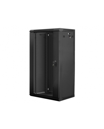 Lanberg szafa instalacyjna wisząca 19'' 22U 600x450mm czarna (drzwi szklane)