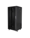 Lanberg szafa instalacyjna stojąca 19'' 27U/600x600mm czarna (drzwi szklane) - nr 1