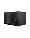 Lanberg szafa instalacyjna wisząca 19'' 6U 600x450mm czarna (drzwi szklane) - nr 7