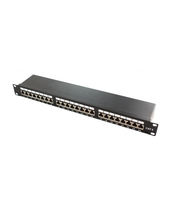 LOGILINK- Patchpanel 19'' kat. 6A, 24-portowy, ekranowany STP, czarny