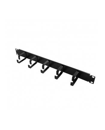 LOGILINK- Organizator kablowy 19'', 1U, 5 metalowych uchwytów, czarny