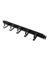 LOGILINK- Organizator kablowy 19'', 1U, 5 metalowych uchwytów, czarny - nr 3