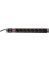 LOGILINK- 19'' PDU 1U 8 Germany Socket with ON/OFF Switch - nr 19