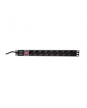 LOGILINK- 19'' PDU 1U 8 Germany Socket with ON/OFF Switch