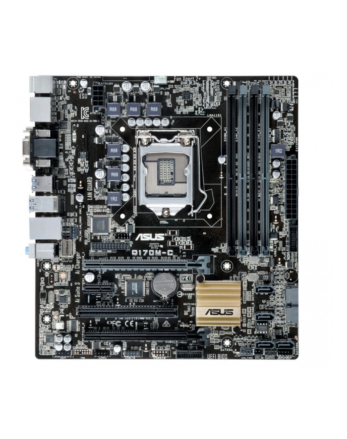 MB Intel 1151 ASUS Q170M-C, M-ATX, D3 2133 USB3 SATA3 główny