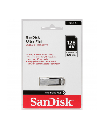 Sandisk pamięć Cruzer Ultra Flair 128GB USB 3.0 (transfer up to 150MB/s)