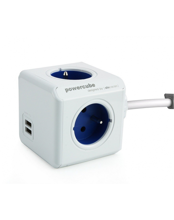 Allocacoc PowerCube USB Extended 1,5m 2402 Blue główny