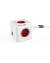 Allocacoc PowerCube USB Extended 1,5m 2402 Red - nr 7