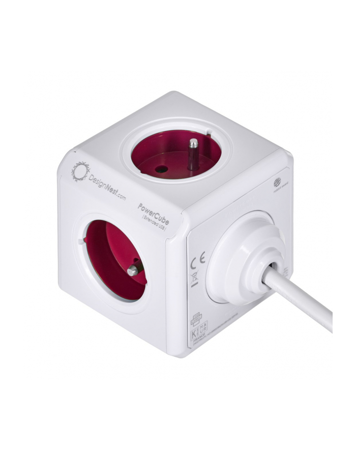 Allocacoc PowerCube USB Extended 1,5m 2402 Red główny