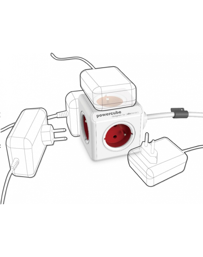 Allocacoc PowerCube Extended 3m 2304 Red główny