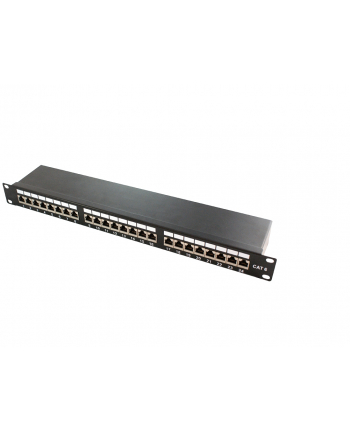 LOGILINK- Patchpanel 19'' kat. 6, 24-portowy, ekranowany STP, czarny