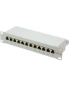 LOGILINK- Patchpanel 10'' kat. 6A, 12-portowy, ekranowany STP, szary - nr 13