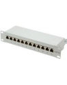 LOGILINK- Patchpanel 10'' kat. 6A, 12-portowy, ekranowany STP, szary - nr 16