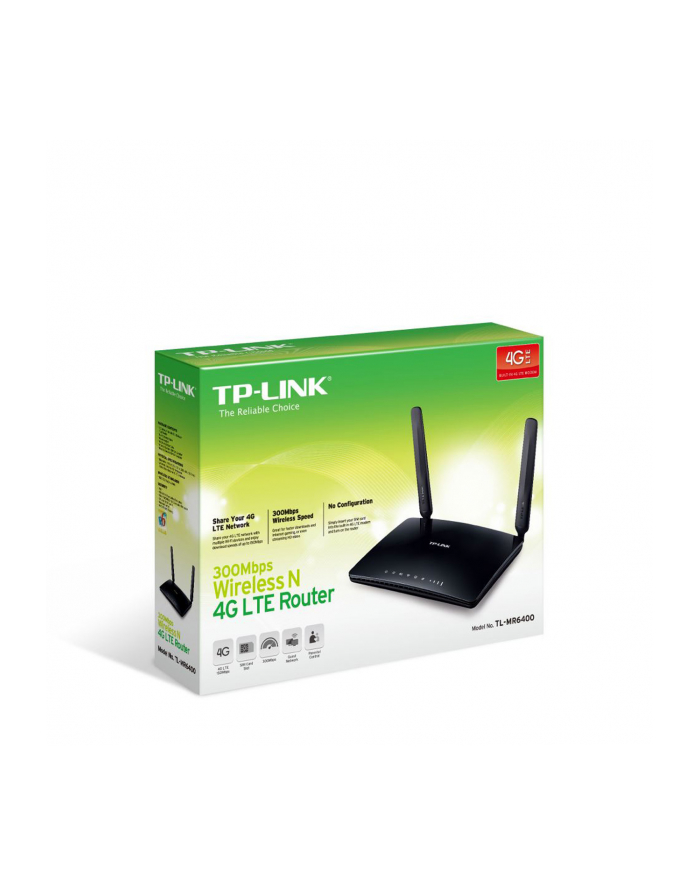 WLAN rout 300mb TP-Link MR6400 4G LTE, 802.11n, 2.4GHz, 2+2 ant. główny