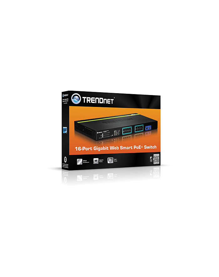TRENDnet 16-port Gigabit Web Smart Switch w/2 Shar główny
