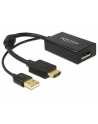 Delock adapter HDMI(M) > Displayport 1.2(F)+zasilanie USB 24cm - nr 1