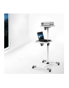 Techly Uniwersalny mobilny stolik pod projektor / notebook z dwoma półkami biały - nr 13