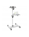 Techly Uniwersalny mobilny stolik pod projektor / notebook z dwoma półkami biały - nr 36