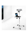 Techly Uniwersalny mobilny stolik pod projektor / notebook z dwoma półkami biały - nr 5