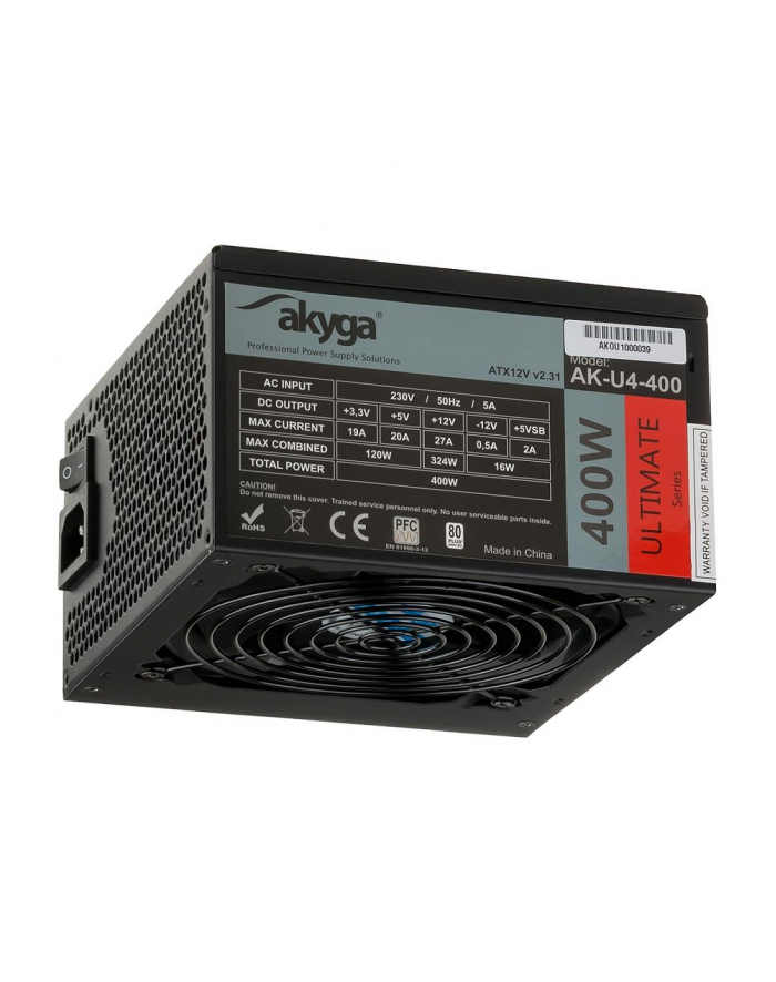 AKYGA ZASILACZ ATX 400W P8 12CM 80+ AK-U4-400 (WYP) główny