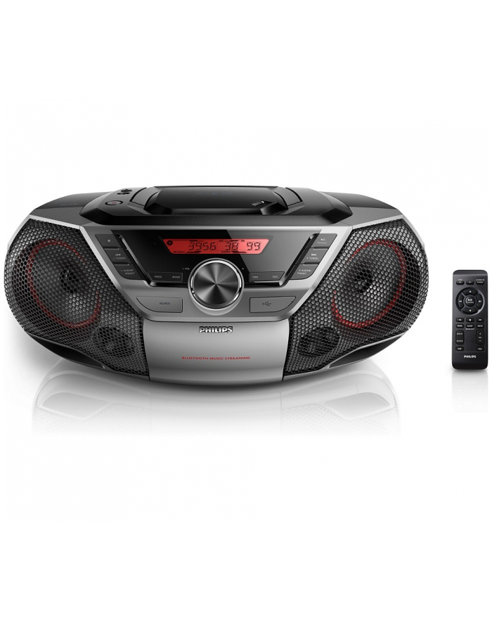 Boombox Philips AZ700T/12 Czarno-szaro-czerwony główny