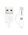 Adata Kabel USB-Lightning/ microUSB 1m White Apple - nr 19
