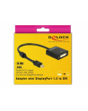 Adapter Delock displayport 1.2 MINI->DVI4K (F)(24+5) na kablu 20CM - nr 100