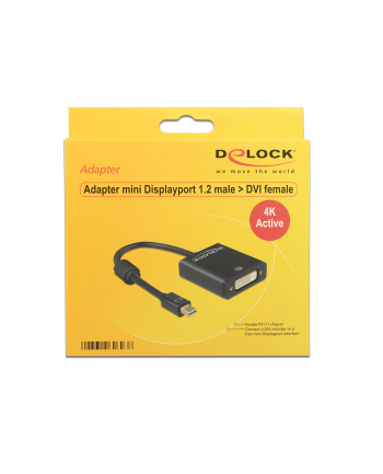 Adapter Delock displayport 1.2 MINI->DVI4K (F)(24+5) na kablu 20CM