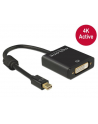 Adapter Delock displayport 1.2 MINI->DVI4K (F)(24+5) na kablu 20CM - nr 1