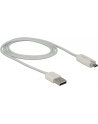 KABEL USB MICRO AM-MBM5P 2.0+WSKAŹNIK ŁADOWANIA LED 1M WHITE DELOCK - nr 12