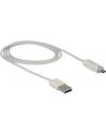 KABEL USB MICRO AM-MBM5P 2.0+WSKAŹNIK ŁADOWANIA LED 1M WHITE DELOCK - nr 25