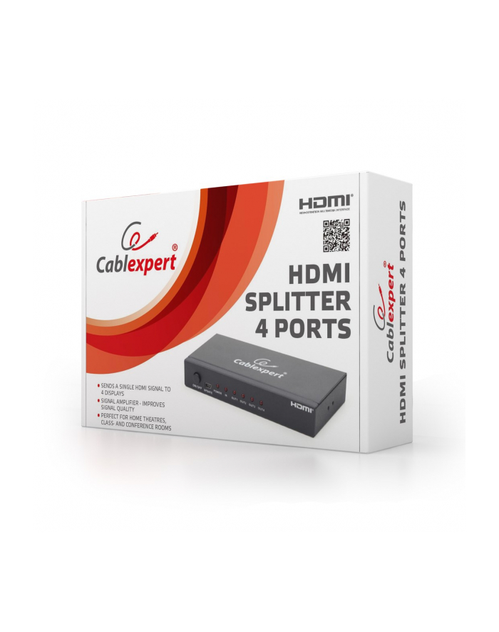 Splitter HDMI przełącznik 1 nadajnik->4 odbiorniki Gembird główny
