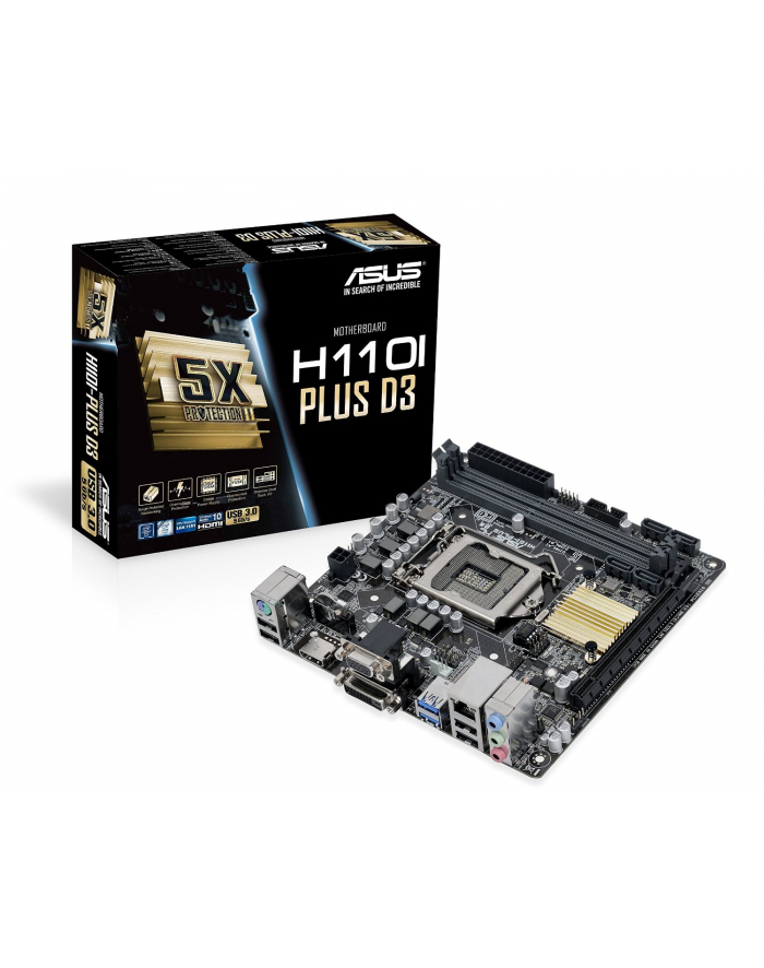 Płyta ASUS H110I-PLUS D3 /H110/SATA3/USB3/PCIe3.0/1151/mITX główny