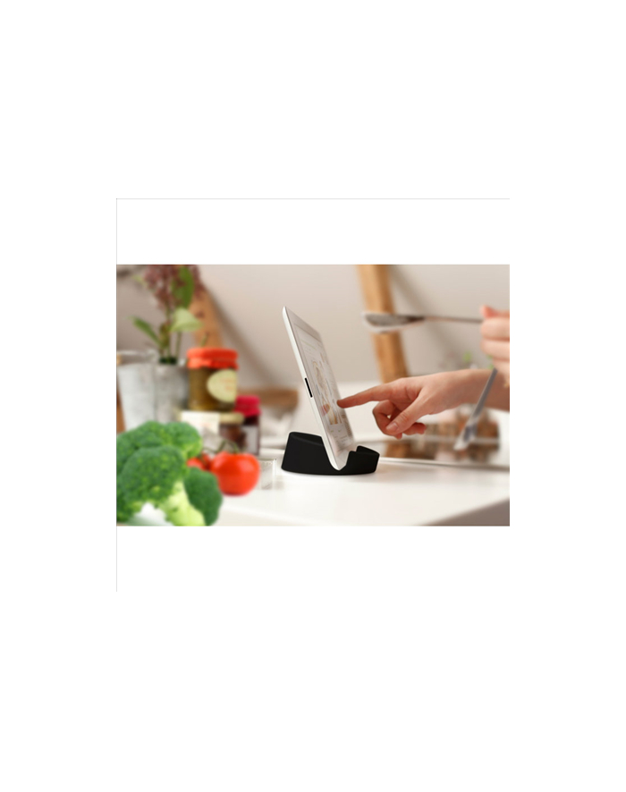 Bosign Kitchen Tablet Stand. Cookbook stand for iPad/tablet PC -Black. ø 11,4 cm, 4,5 cm high. Silicone główny