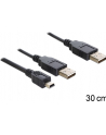 Delock kabel 2x USB 2.0 (AM) -> USB mini 5-pin, 0.3m - nr 10