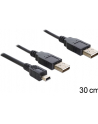 Delock kabel 2x USB 2.0 (AM) -> USB mini 5-pin, 0.3m - nr 11