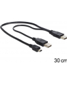 Delock kabel 2x USB 2.0 (AM) -> USB mini 5-pin, 0.3m - nr 12