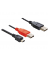 Delock kabel 2x USB 2.0 (AM) -> USB mini 5-pin, 0.3m - nr 13
