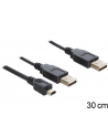 Delock kabel 2x USB 2.0 (AM) -> USB mini 5-pin, 0.3m - nr 14